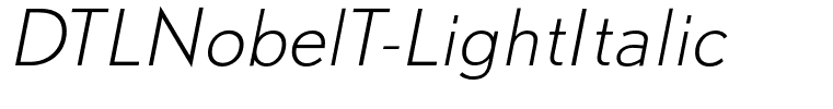 DTLNobelT-LightItalic