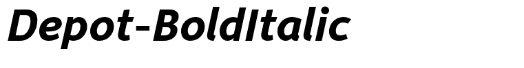 Depot-BoldItalic