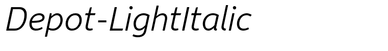 Depot-LightItalic