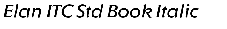 Elan ITC Std Book Italic