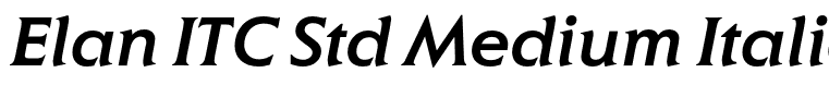 Elan ITC Std Medium Italic