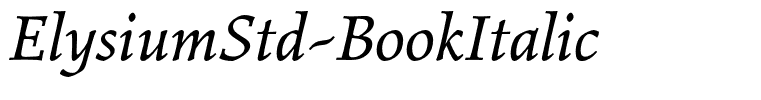 ElysiumStd-BookItalic