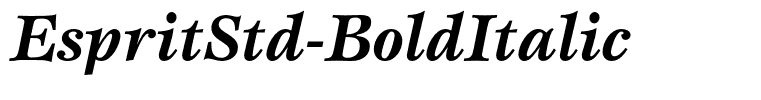 EspritStd-BoldItalic