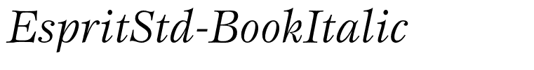 EspritStd-BookItalic