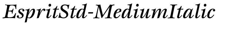 EspritStd-MediumItalic