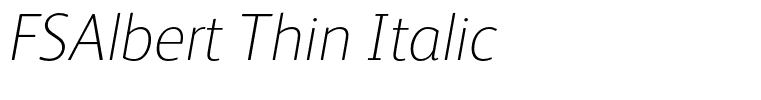 FSAlbert Thin Italic