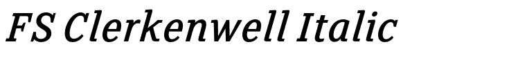 FS Clerkenwell Italic