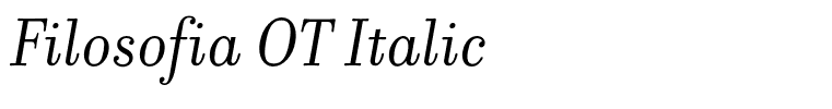 Filosofia OT Italic