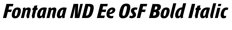 Fontana ND Ee OsF Bold Italic