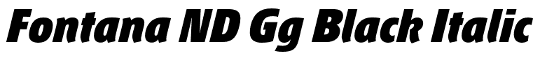 Fontana ND Gg Black Italic