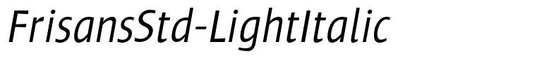 FrisansStd-LightItalic