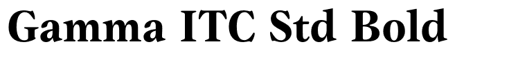 Gamma ITC Std Bold