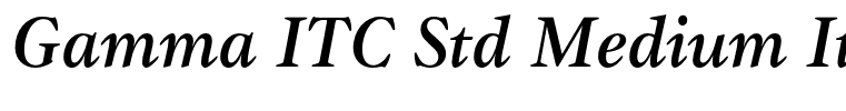 Gamma ITC Std Medium Italic