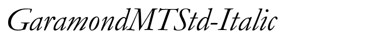GaramondMTStd-Italic