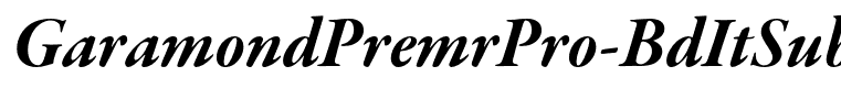 GaramondPremrPro-BdItSubh