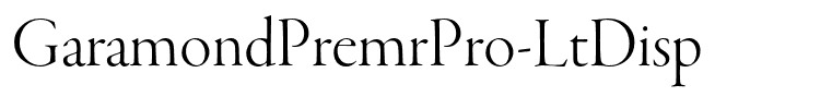 GaramondPremrPro-LtDisp