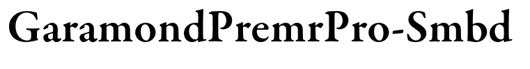 GaramondPremrPro-Smbd
