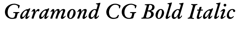 Garamond CG Bold Italic