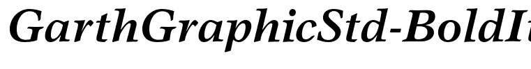 GarthGraphicStd-BoldItalic