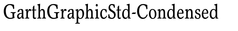 GarthGraphicStd-Condensed