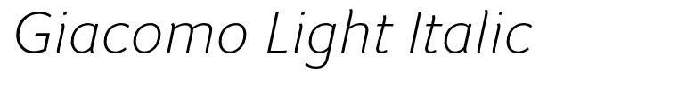 Giacomo Light Italic