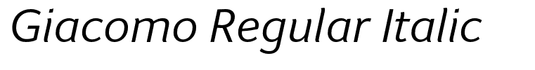 Giacomo Regular Italic