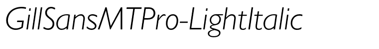 GillSansMTPro-LightItalic