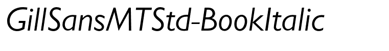 GillSansMTStd-BookItalic