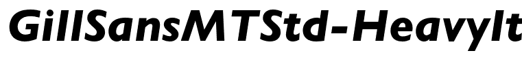 GillSansMTStd-HeavyItalic