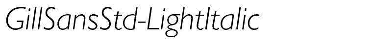 GillSansStd-LightItalic