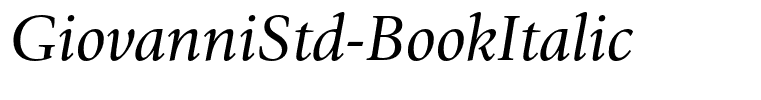 GiovanniStd-BookItalic