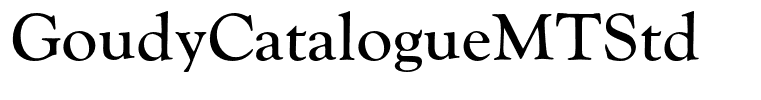 GoudyCatalogueMTStd