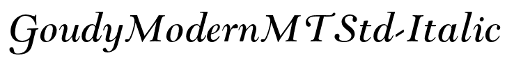 GoudyModernMTStd-Italic