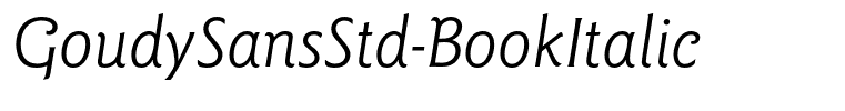 GoudySansStd-BookItalic