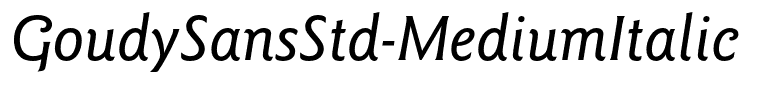 GoudySansStd-MediumItalic