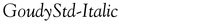GoudyStd-Italic