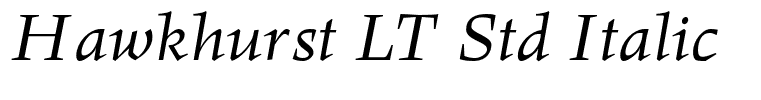 Hawkhurst LT Std Italic