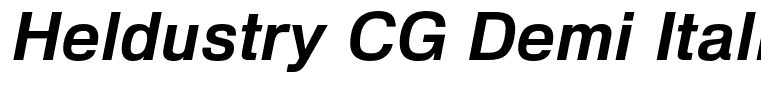 Heldustry CG Demi Italic