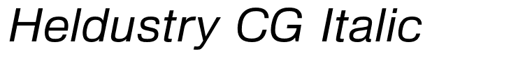 Heldustry CG Italic