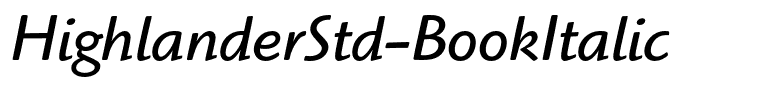 HighlanderStd-BookItalic