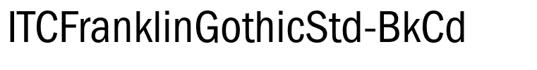 ITCFranklinGothicStd-BkCd