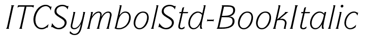 ITCSymbolStd-BookItalic