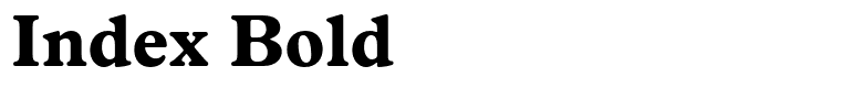 Index Bold
