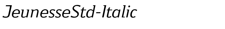 JeunesseStd-Italic