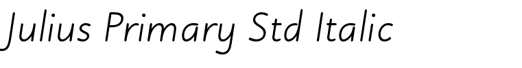 Julius Primary Std Italic