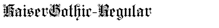 KaiserGothic-Regular
