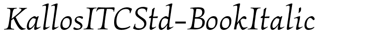 KallosITCStd-BookItalic