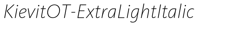 KievitOT-ExtraLightItalic