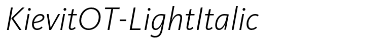 KievitOT-LightItalic