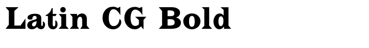 Latin CG Bold